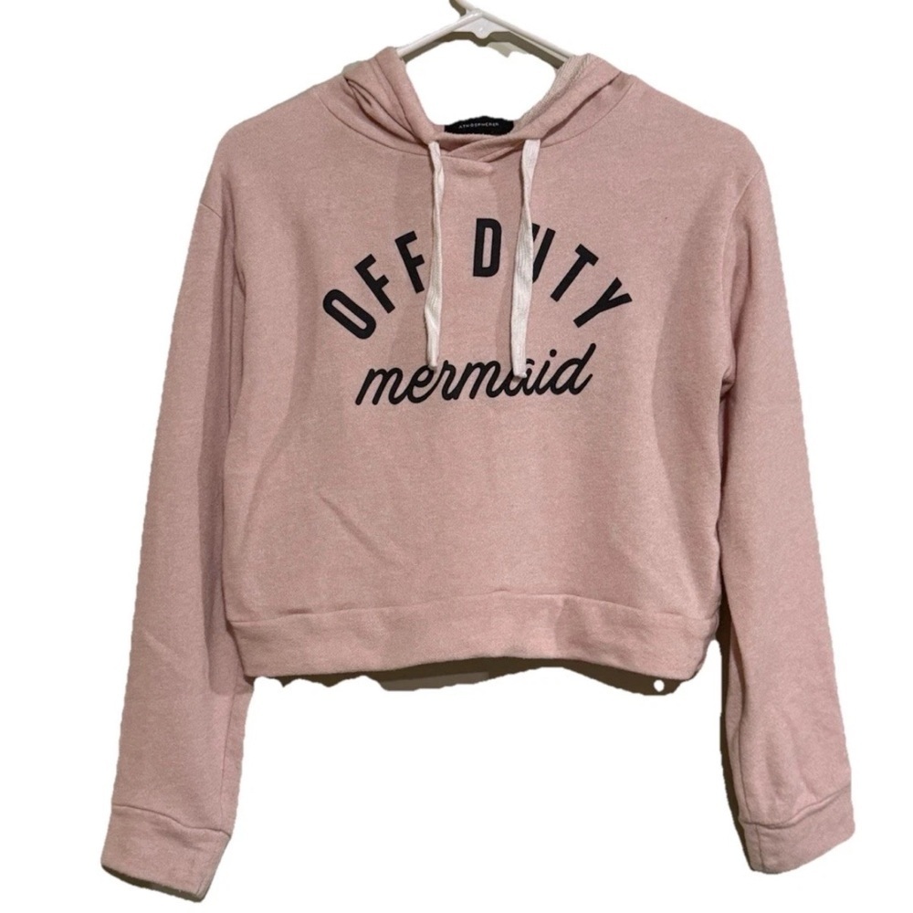 Pink Cropped Hoodie - Off Duty Mermaid